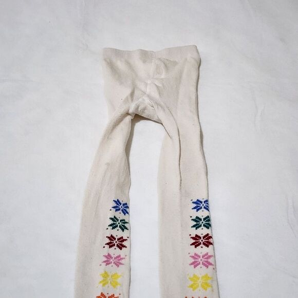 Gymboree Girls Colorful Rainbow Holiday Christmas Versatile Tights Size 6-8 - Picture 3 of 11